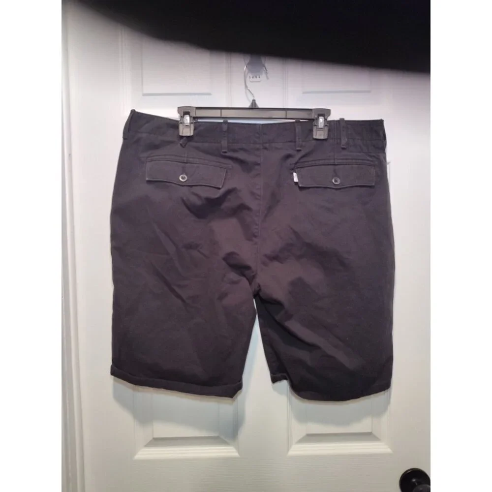 Levis Strauss Men Shorts 40 Black‎ 100% Cotton Chino Casual Outdoor CW-3013